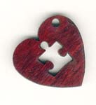 puzzle heart pendant